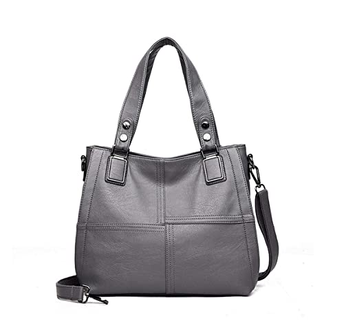 AINUOEY Femme Sacs bandoulière Sacs portés main Petit Cuir Sacs Menotte Sacs portés épaule Mode Gris Cover