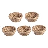 Toddmomy 5stücke Handgefertigtes Strohnest Für Vögel Und Kleine Tiere Dekoratives Naturmaterial Für Haustierunterkünfte Garten Dekoration