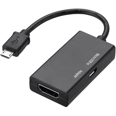 MHL Micro USB to HDMI Cable Adapter - MHL 5Pin Phone to HDMI 1080p Video Audio Output, Only for 5Pin Mobile Phones that with MHL Function Cover