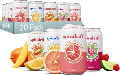 Spindrift Sparkling Water, 4 Flavor Variety...