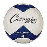 Cosido a máquina Champion Sports Challenger Series - Balón de fútbol, Color Azul, Talla 4
