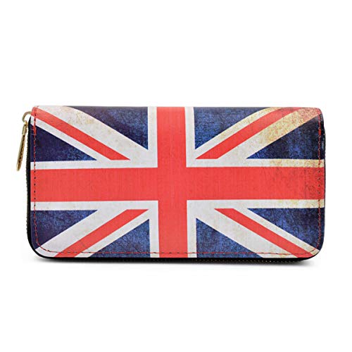 Premium Vintage British Union Jack UK Flag Print PU Leather Zip Around Wallet2