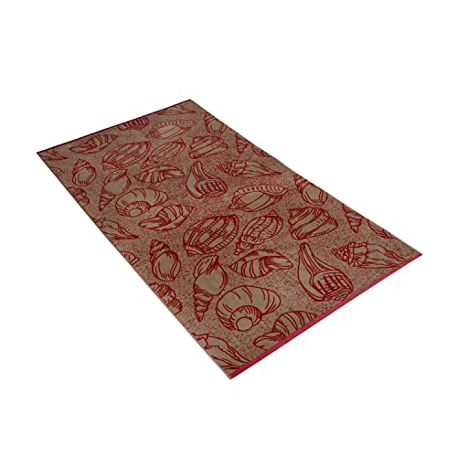 Vossen Shells red Rock 100 x 180 cm