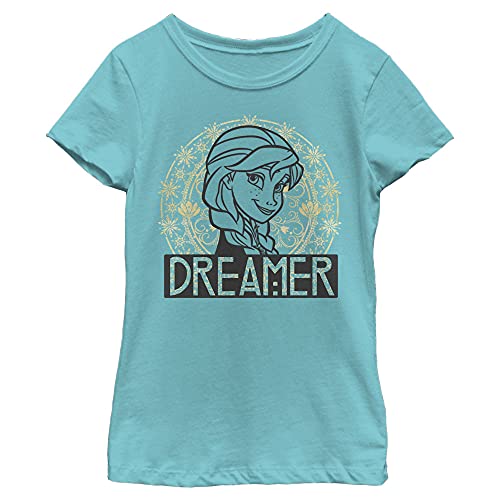 T-shirt Frozen Anna fille bleu Tahiti parfait pour l'école et le jeu