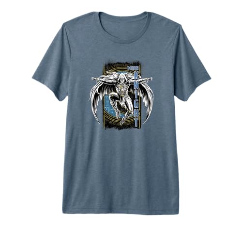 T-shirt Moon Knight Marvel pour homme en coton imprimé grunge