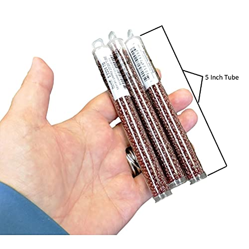 Miyuki Seed Beads 8/0 Blue Lined Aqua Ab 22Gram Tube Of Beads #TOP2