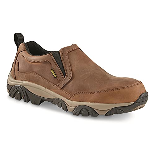 Guide Gear Arrowhead II Men's Leather Waterproof Slip-on Loafers Non-Slip Breathable Lightweight Shoes for Hiking, Walking, Outdoor, Casual, Work, Dress