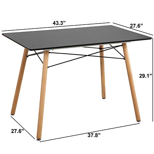 Mid Century Dining Table, ELANGST Modern Kitchen Leisure Desk with 43