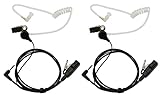 GoodQbuy® 2 PCS Advanced Nipple Covert Acoustic Tube Bodyguard FBI Earpiece Headset Mic for Motorola Talkabout 2 Two Way Radio Walkie Talkie 1-pin