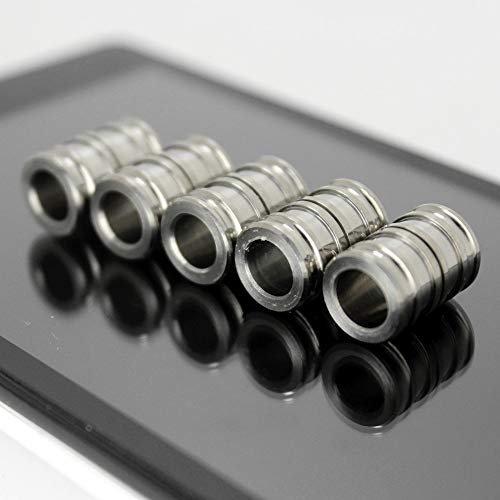 TITINK Titanium Paracord Lanyard Bead for EDC Keychain Knife Cord Zipper Pull-Ti Color?Pack of 5