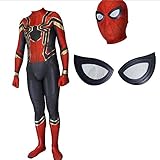 spiderman kostüm mit muskeln kinder ★ aus Lycra-Spandex-Kostüm ， Verkleide dich mit diesem Kostüm als jedermanns Lieblings-Antiheld! Beinhaltet 1x Muscle Chest Shirt und Fabric Mask.