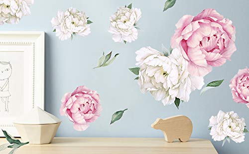 Vinilos Decorativos Flores Acuarela Peonías miniatura 7