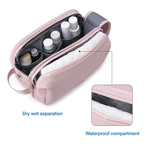 Image of BAGSMART Toiletry Bag for Men, Travel Toiletry Organizer Dopp Kit Water-resistant Shaving Bag for Toiletries Accessories, Door Room Essentials,Beige-medium