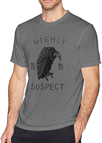 Eyscar Mens 100% Cotton Tee Print with Highly Suspect The Boy Who Died Wolf Weekends Tops L Deep Heather