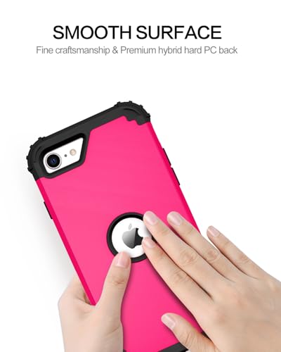 Coque iPhone SE 3e génération antichoc robuste rose noir - 6