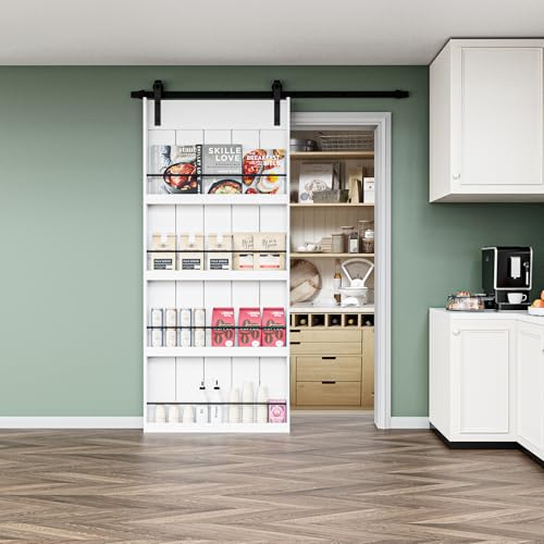 36' x 84' Sliding Barn Door with Shelves, 4-Shelf...