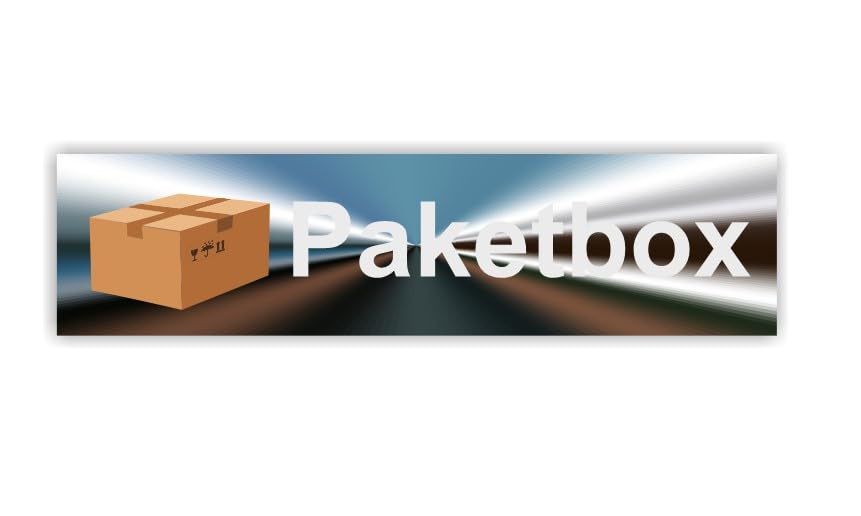 Parcel Box Sticker, Marking for Your Parcel Box (RPMw9) No. 7 Blue Chrome Narrow 15 cm Length