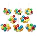 Rainbow Balloon Cluster Cake & Cupcake Decorative Topper & Pick - 8 Clusters Per Pack, 7 Inch Long