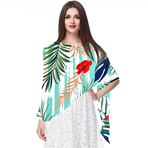Foulard en mousseline de soie élégant au motif floral multicolore pour sublimer vos tenues