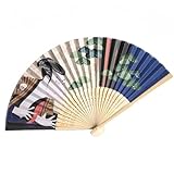 扇子 メンズ レディース おしゃれ 浮世絵 折りたたみ扇 天然木展示スタンド付き 和装小物 贈答対応 和風飲食店装飾 風神雷神 富士山 桜