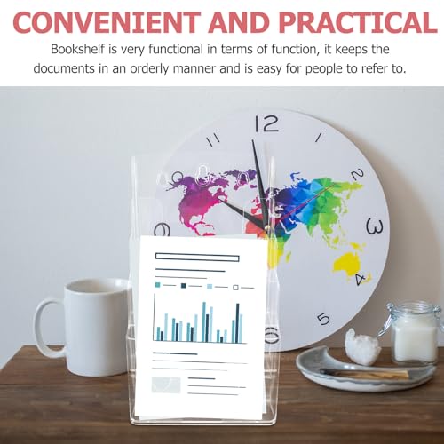 Support de bureau pour dossiers et catalogues transparent format A5 COHEALI