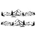 tradercat Aufkleber Auto wohnmobil 2X Mountains Camping Van Wohnwagen Auto Sticker aus Vinyl f&uuml;r alle glatten Oberfl&auml;chen - Auto Aufkleber mit bebilderter Anleitung (Schwarz)