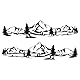 tradercat Aufkleber Auto wohnmobil 2X Mountains Camping Van Wohnwagen Auto Sticker aus Vinyl für alle glatten Oberflächen - Auto Aufkleber mit bebilderter Anleitung (Schwarz)