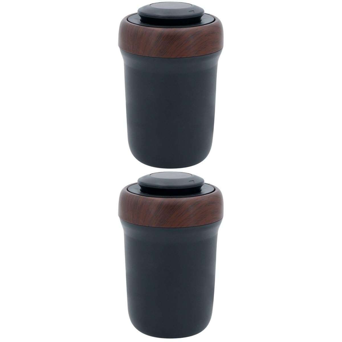 2 Szt. Przenośny Samochodowy Popielniczka z Ceramiczną Wkładką Odłączany z USB Zapalniczką Łukową i Pokrywą Zapobiegającą Rozprzestrzenianiu Zapachu