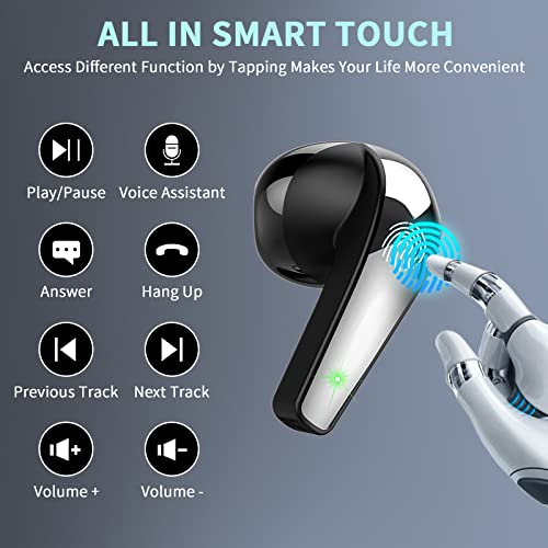 Cuffie Bluetooth 5.2, Auricolari con 2 HD Mic