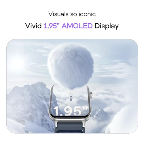 Image of Noise Icon 5 Smartwatch with AI Watch Faces & AI Search, 1.95 inch AMOLED Display, 10 Days Battery, Bluetooth Calling, 100+ Sports Modes, IP68 (Blue Weave)