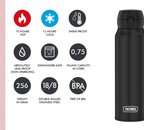 Thermos Ultralight Acciaio Inox, 750 ml, Borraccia...