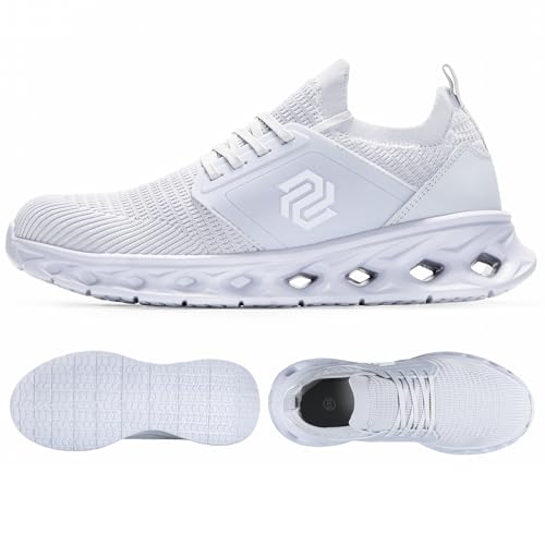 Image of Furuian Steel Toe Shoes for Men Women Slip On Safety Work Shoes Comfortable Lightweight Work Sneakers Industry Safety Sneakers