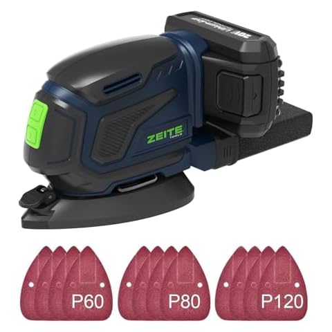 ZEITE 20V Detail Sander with Battery and Charger Cover