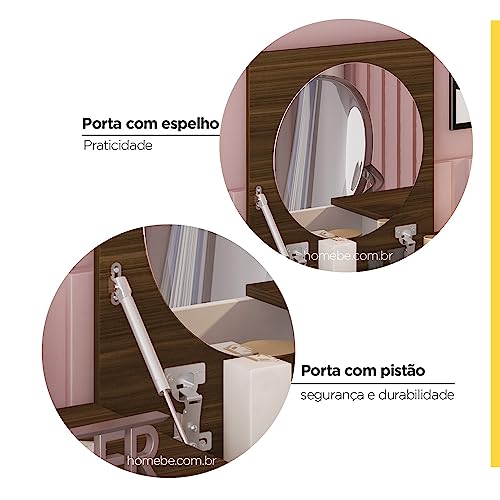 Penteadeira/Escrivaninha Crystal - Freijó/Off White