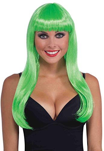 Forum Novelties Women's Neon Long Glamour Costume Wig, Neon Green, One Size