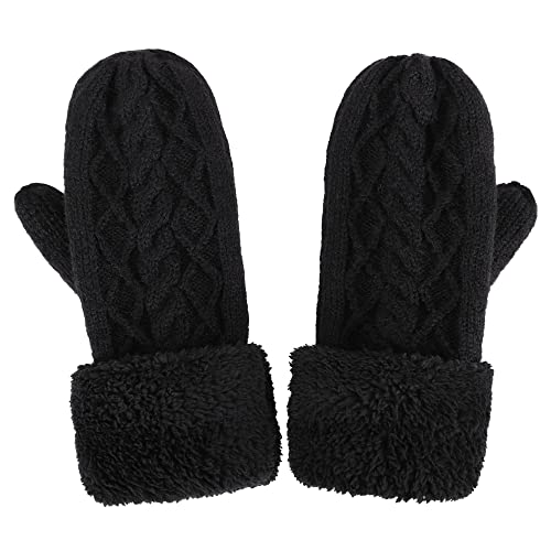 Arctic Paw Women's Snowflake Winter Knit Mittens - Set of 2 Paris3