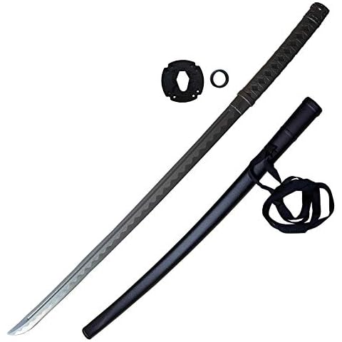 Katana Trainingsschwert, japanisches Säbel, Polypropylen, Bokken, mit Tasche und Tsuba, 105 cm Cover