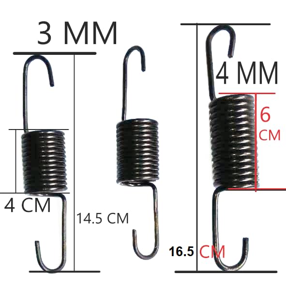 Image of Drum Suspension Support Springs for Bosch Front Load Washing Machine - Heavy-Duty Replacement Parts (Set of 3)