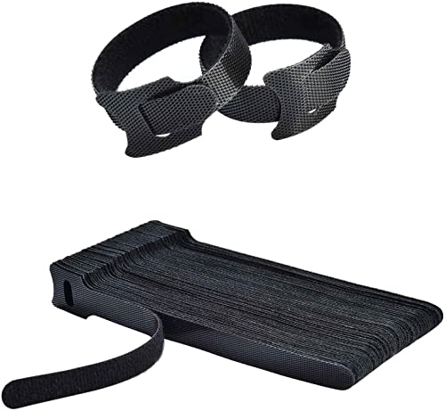 JBWKWELM 50PC Cable Ties Reusable - Cable Straps Multi-Purpose Tie Wraps Fastening Straps Used for Headphones Phones 1