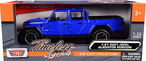 Motormax Toy 2021 Gladiator Rubicon Pickup Truck Azul 1:24 miniatura 2