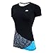 Produktbild ROUGH RADICAL Damen Funktionsshirt T-Shirt Laufshirt Reaction (L, schwarz/grau/türkis)