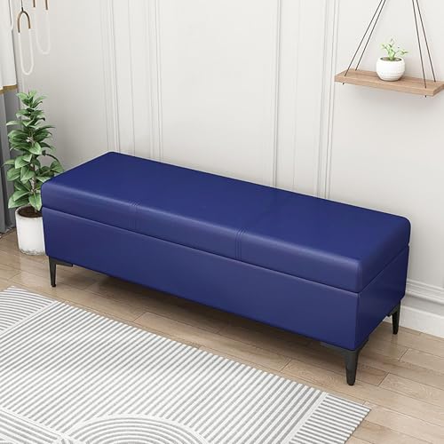 IYUESQ Banco de Almacenamiento de Piel sintética, tapizado, para cabecera de Cama, otomana de Entrada con Espacio de Almacenamiento para Dormitorio y Sala de Estar, soporta 150 kg (100 x
