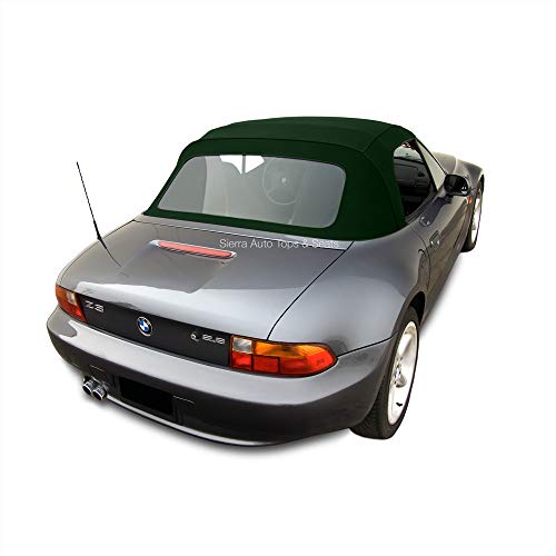 Sierra Auto Tops Convertible Top Compatible with BMW 1996-2002 Z3 Roadster, TwillFast II Canvas, English Green