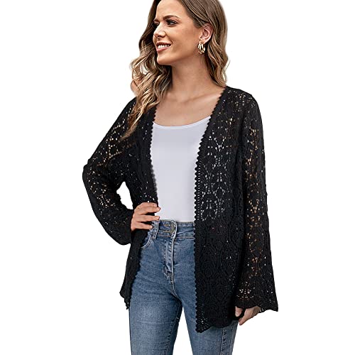 Image of Women's Cardigans Long Sleeve Lightweight Sweater Vintage Cardigan Thin Coats Outerwear