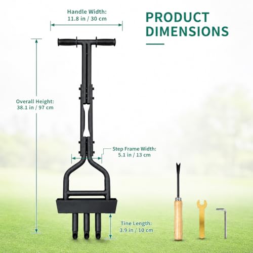 Manual Core Aerator herramienta para airear césped miniatura 4