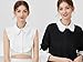 Shinywear Fake Collar Detachable Collar for Womens Dickey Collar Inserts White Collar Half Shirts Ruffled Peterpan Faux False Collar Blouse