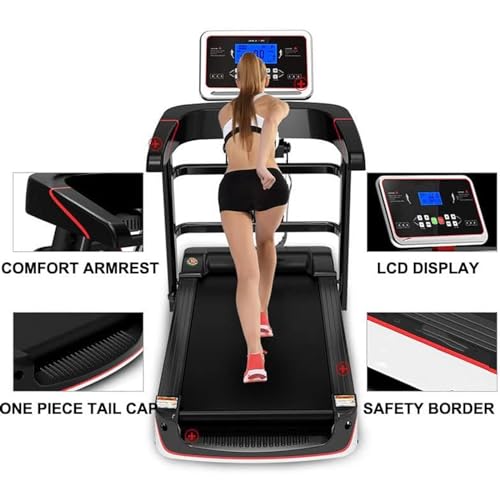 Image of Electric Motorized Folding Treadmill,Heavy Duty 2.0 HP Indoor Walking,Running,Jogging Exercise Gym Machine,with 12 Preset Programs LCD Display