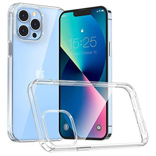TRUEUPGRADE Clear Case Compatible for iPhone 13 Pro Case, Crystal-Clear Shockproof Thin Silicone Case, Yellowing-Resistant Slim Transparent TPU Phone Case, Project Zero Series, Clear