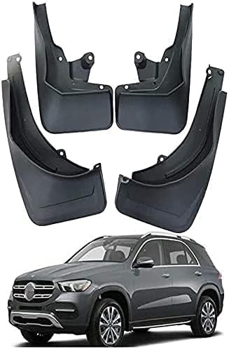 ZhangJW 4 Piezas Guardabarros de Coche para Mercedes Benz GLE W167 (with Pedal) 2019-2021, Delanteros Traseros Faldillas Antibarro Salpicaduras Protección Accesorios