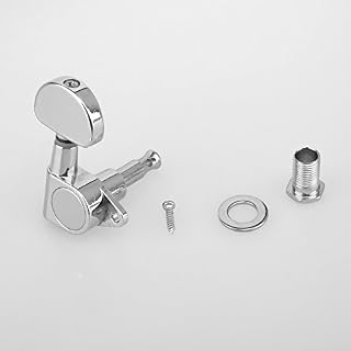 Musiclily 3x3 Scellée Mécaniques Guitare pour Epiphone Les Paul Guitare électrique Acoustique, Chrome avec Demi-lune… – Image 3
